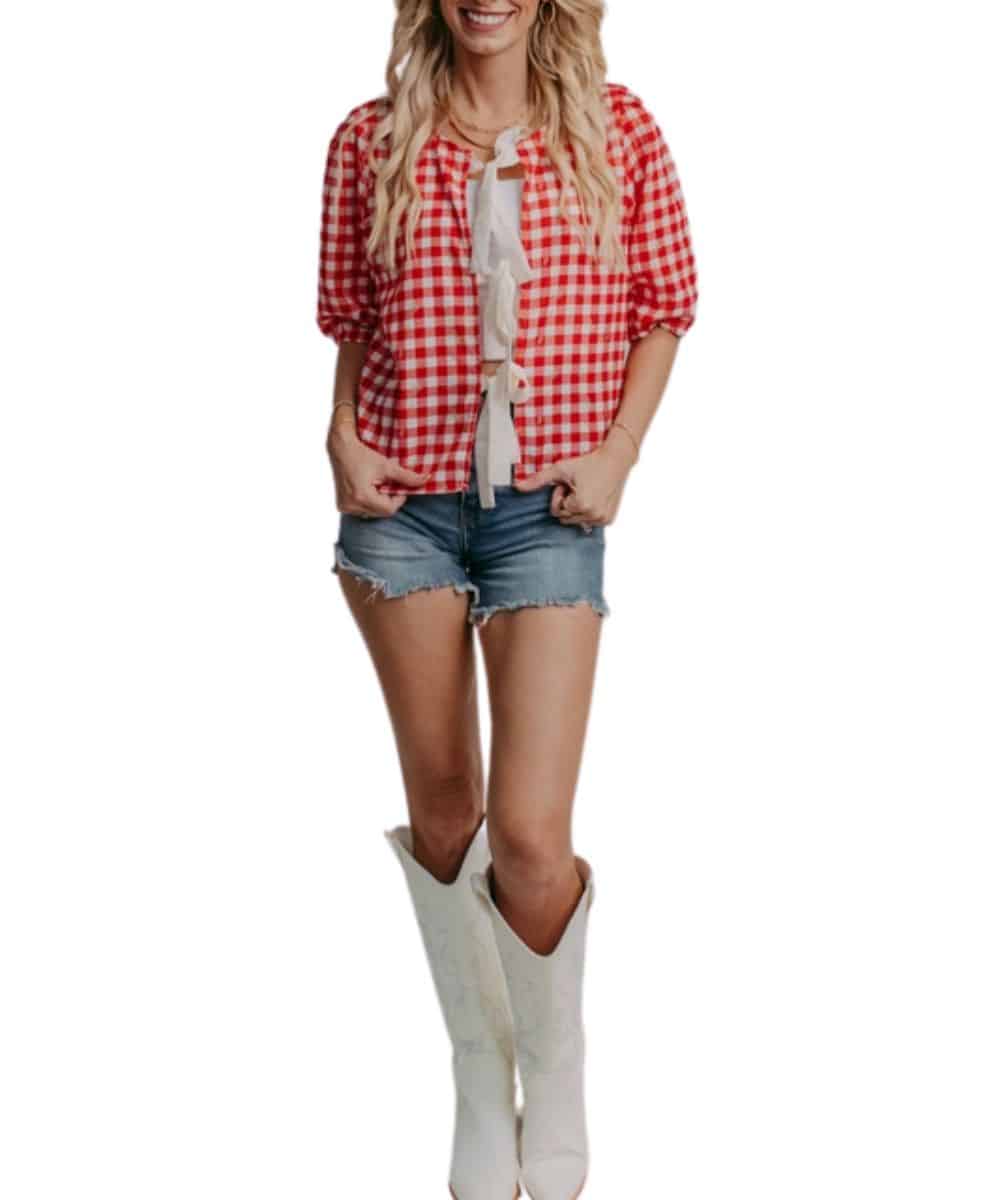 Merigold Kiss Women's Plaid Blouse - Image 4