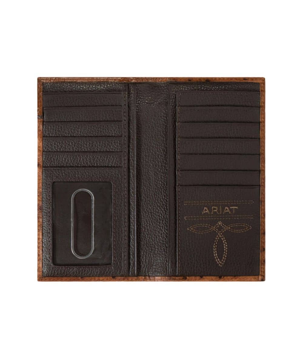 M&F Western Men's Ariat Ostrich Rodeo Wallet - Image 2