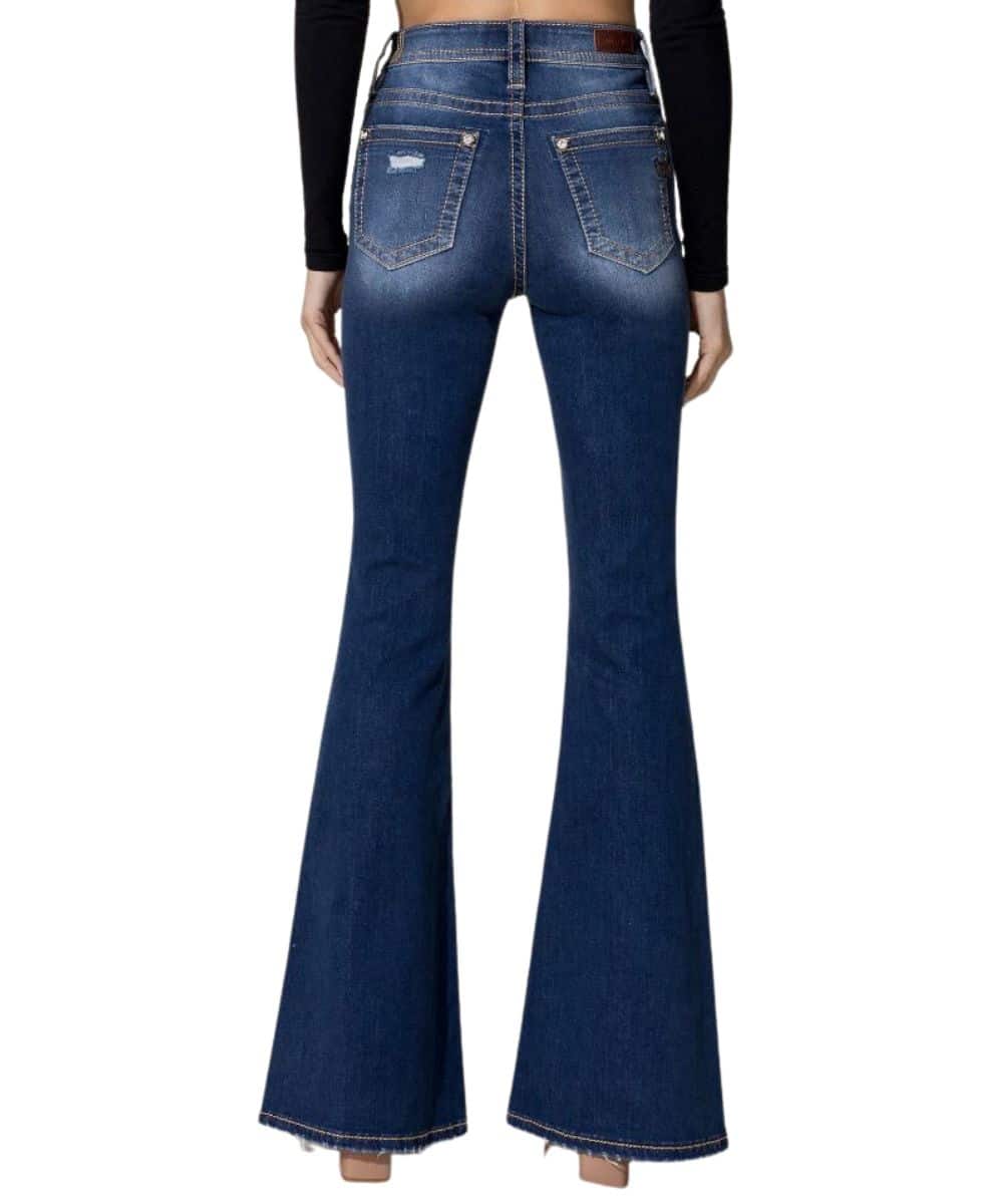 Miss Me Women's High Rise Sassy Flare Jean - Image 2