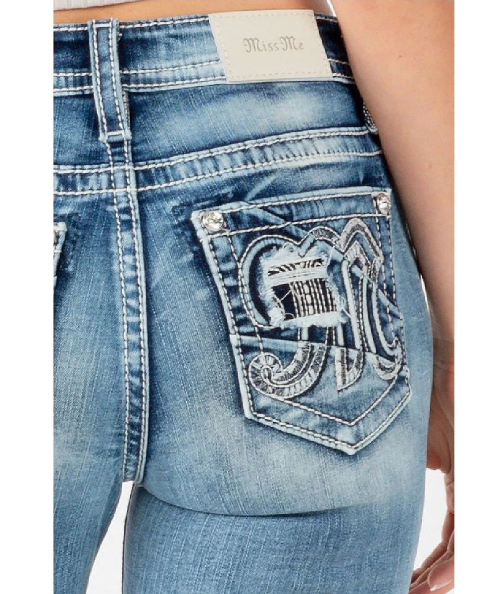 Miss Me Women's Mid Rise Bootcut Jean - Image 2