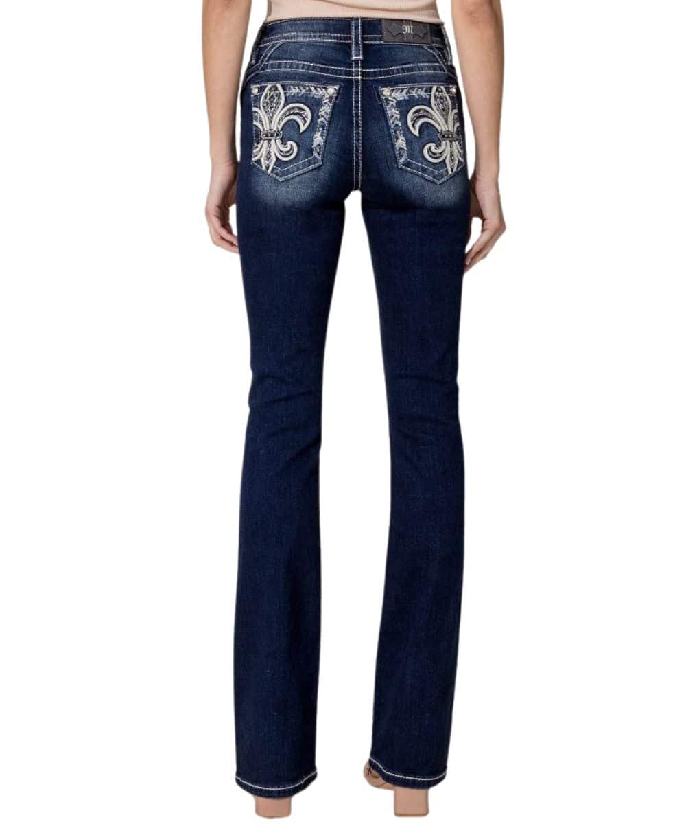 Miss Me Women's Iced Fleur De Lis Bootcut Jean - Image 2