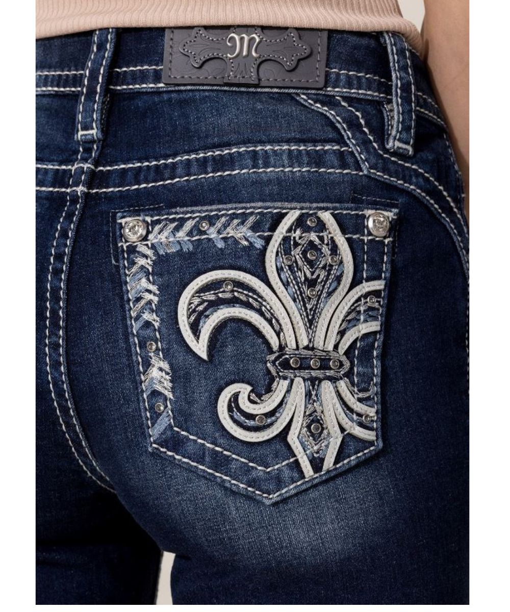 Miss Me Women's Iced Fleur De Lis Bootcut Jean - Image 3