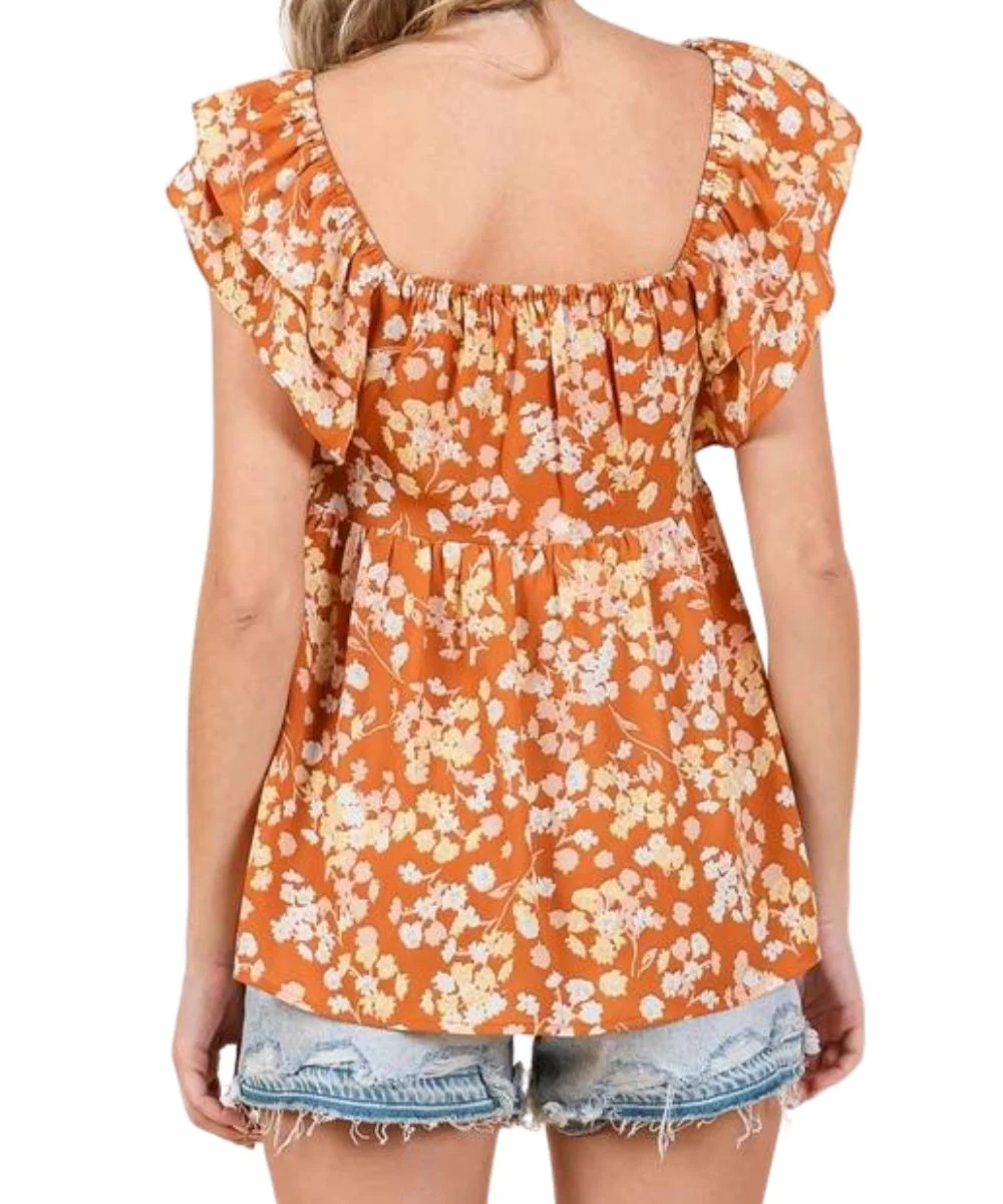 Mittoshop Women's Floral Babydoll Blouse - Image 2
