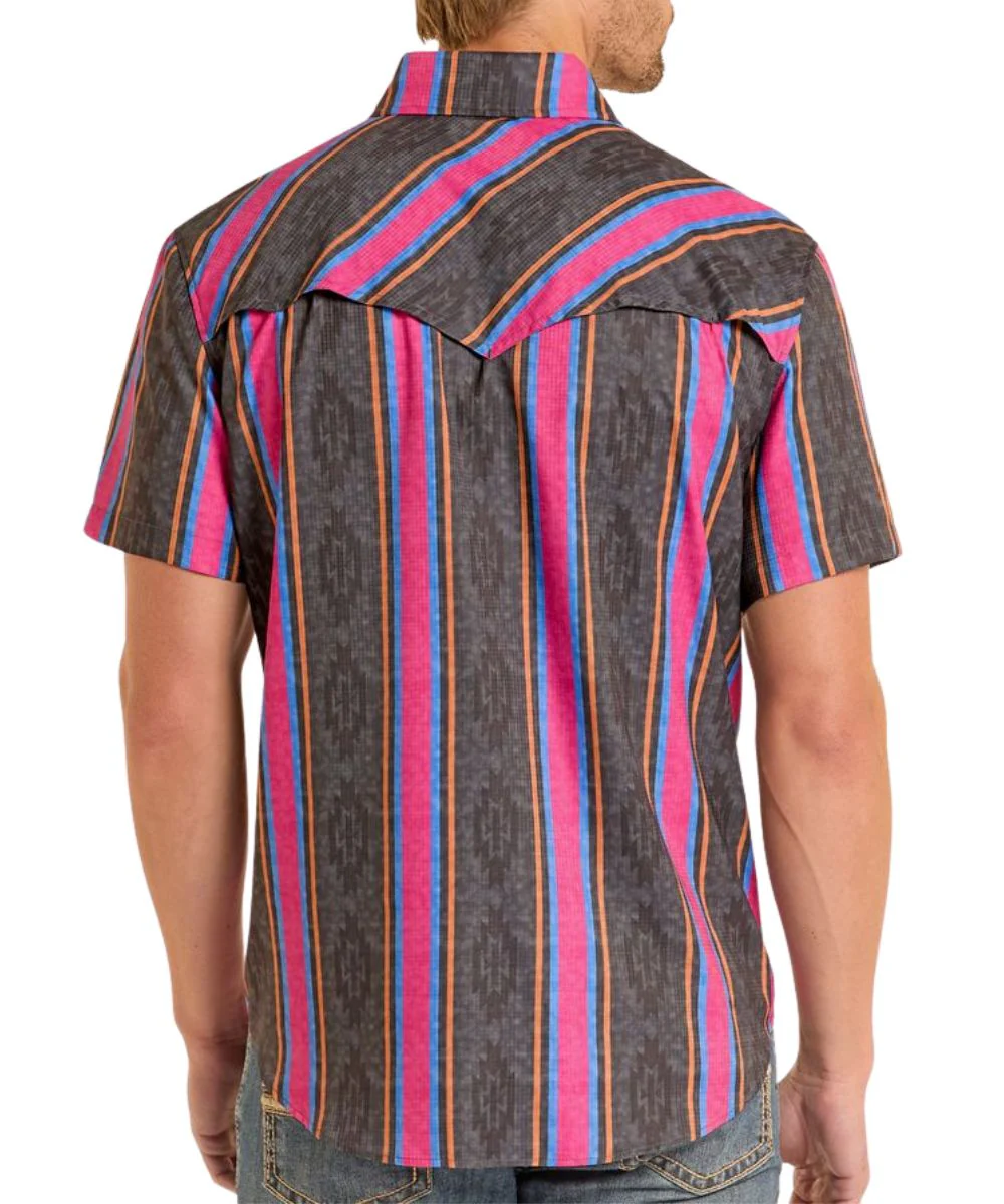 Rock & Roll Cowboy Men's TekWestern Snap Shirt - Image 2
