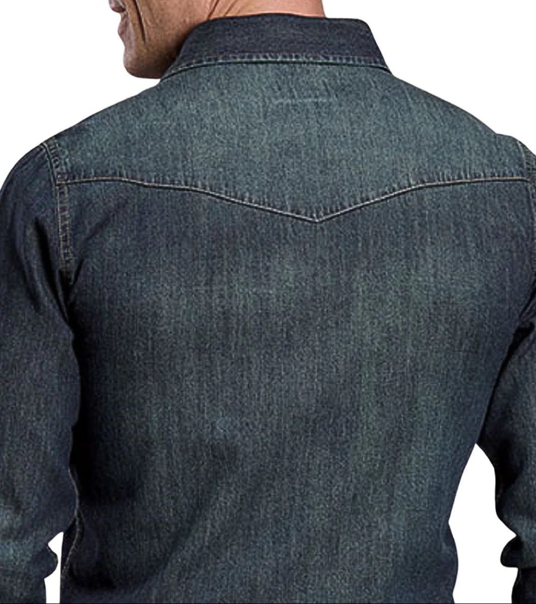 Stetson Men's Denim Snap Shirt - Image 2