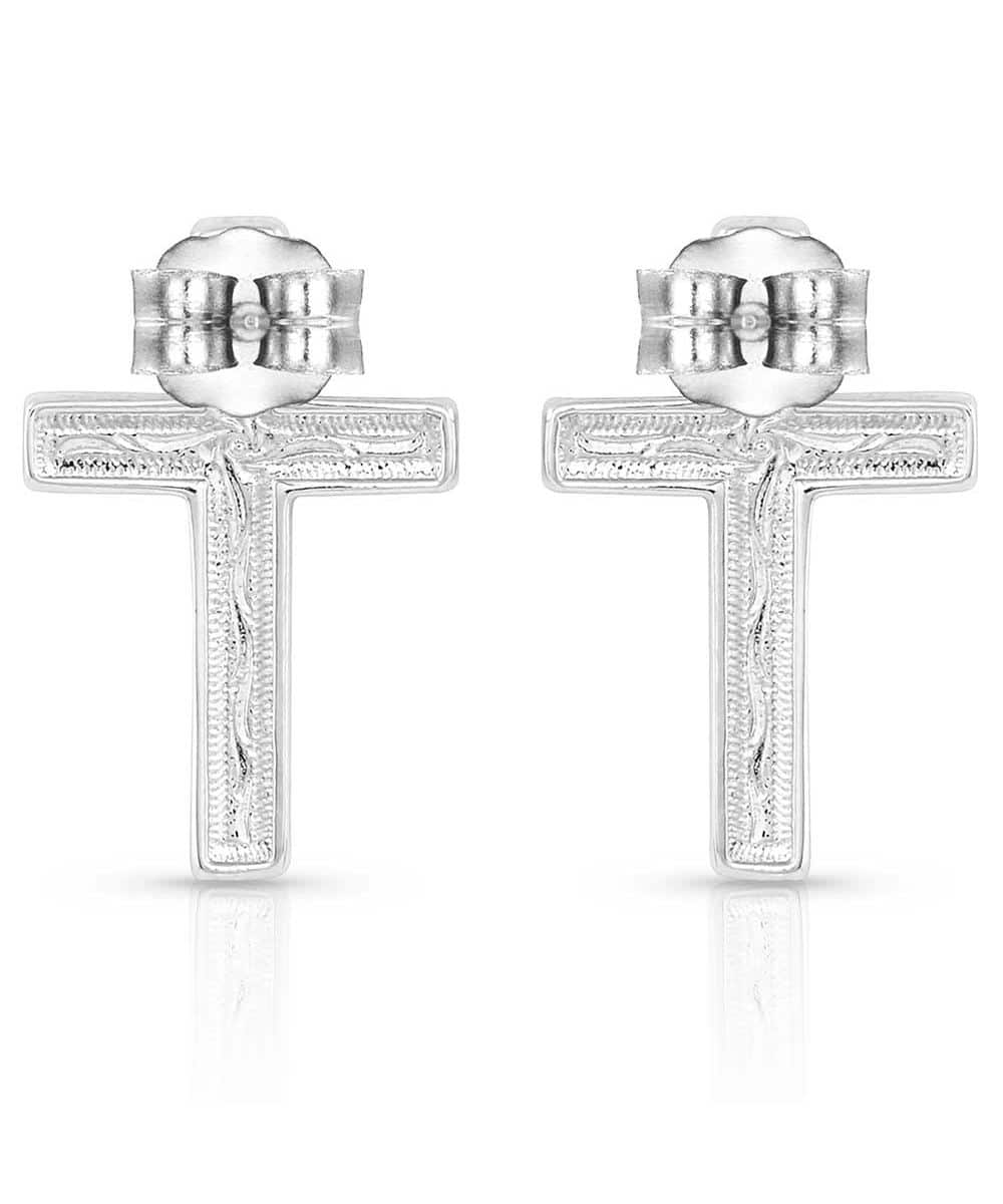 Montana Silversmiths Women's American Legends Cross Earrings - Image 2