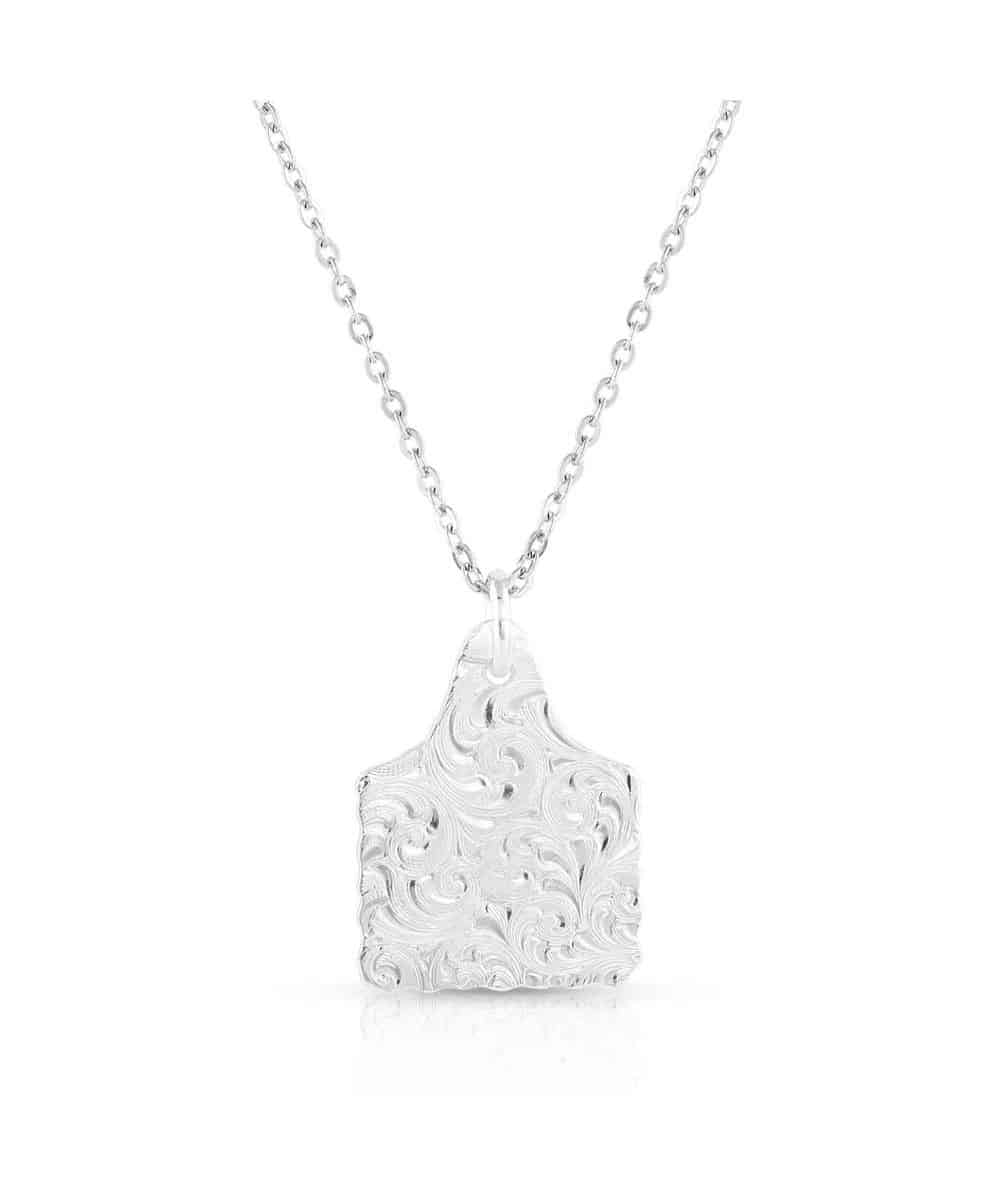 Montana Silversmiths Women's Cow Tag Necklace - Image 2