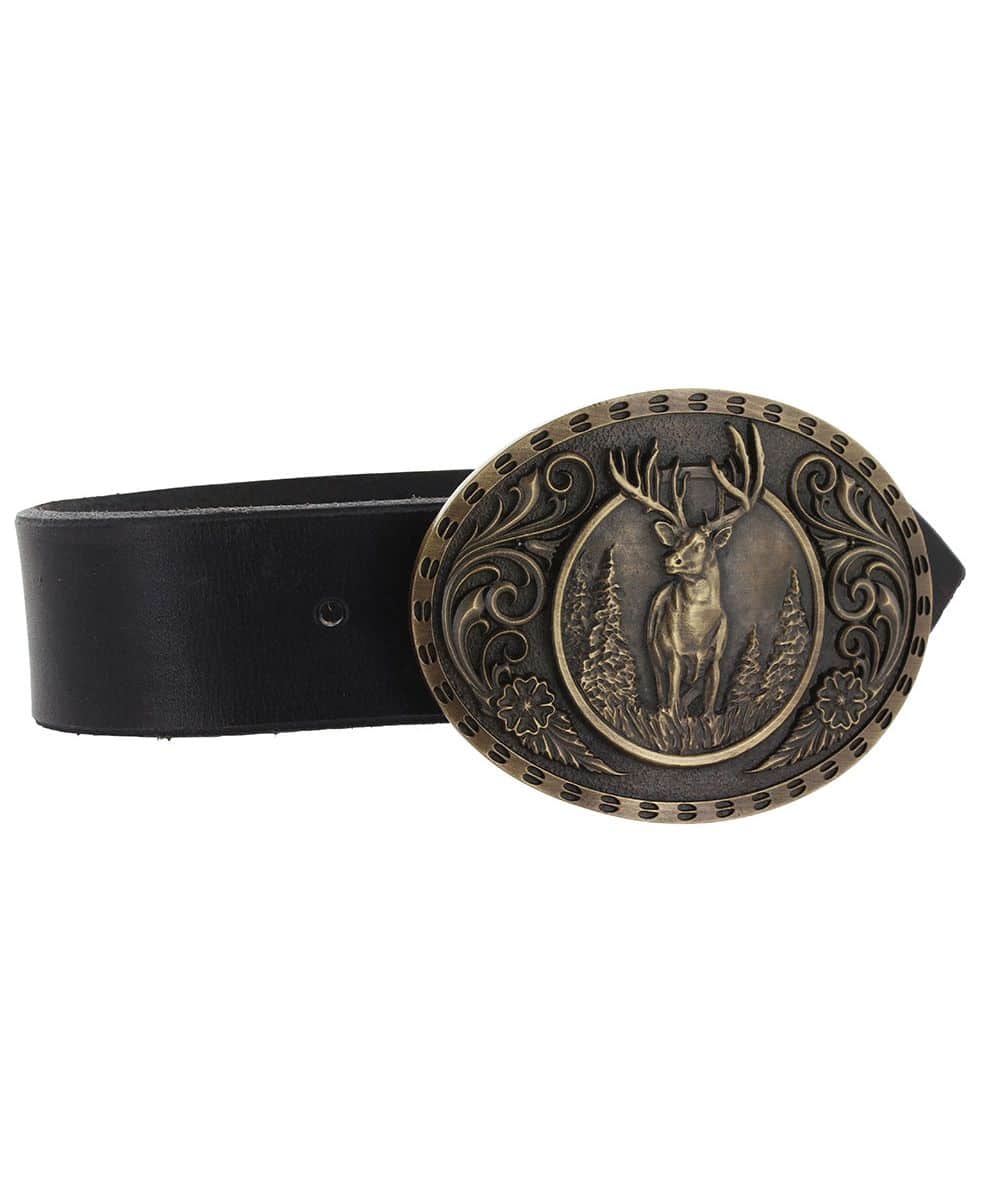 Montana Silversmiths Men's Heritage Outdoor Series Wild Stag Buckle - Image 2