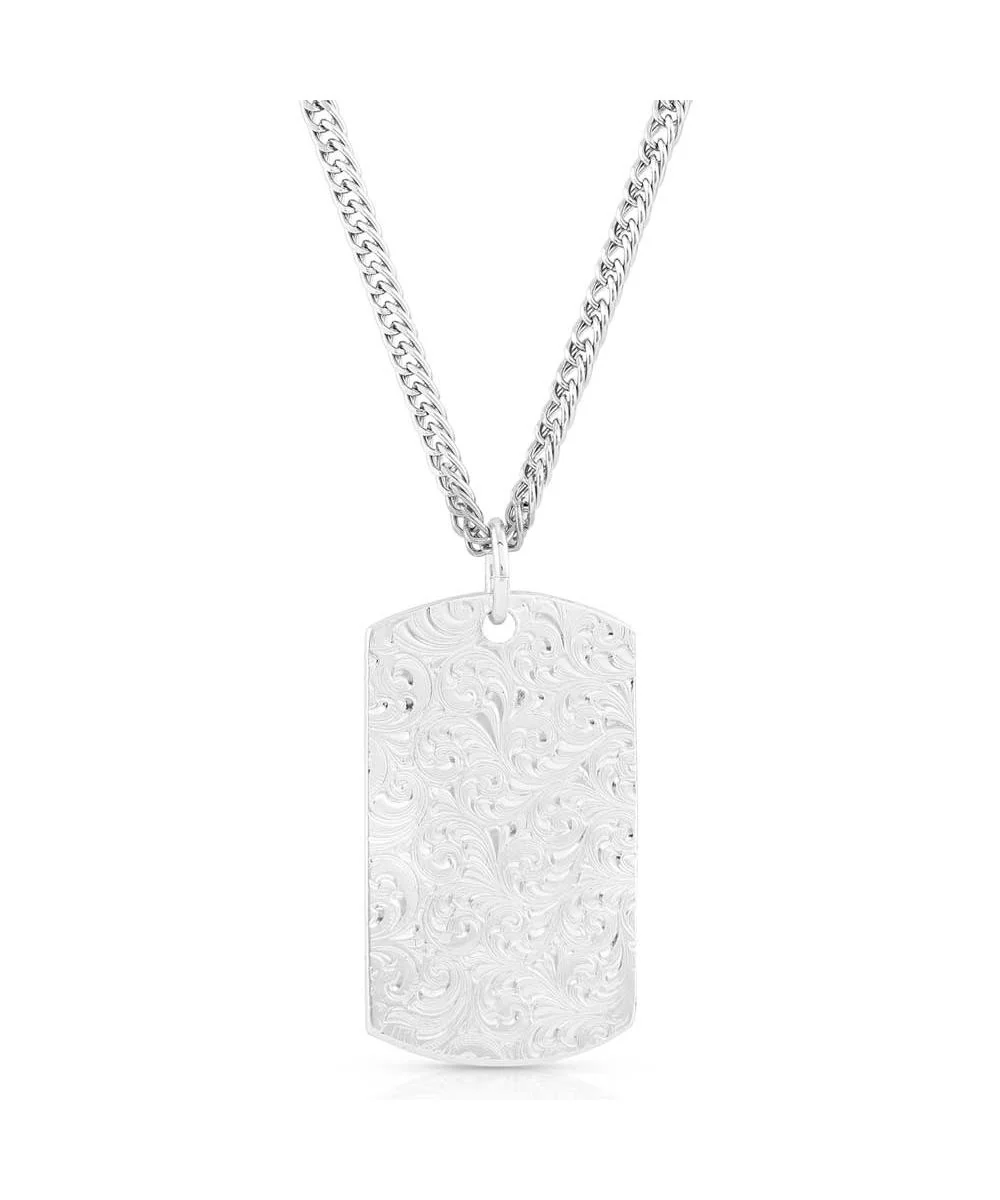Montana Silversmiths Men's American Made Dog Tag Necklace - Image 2
