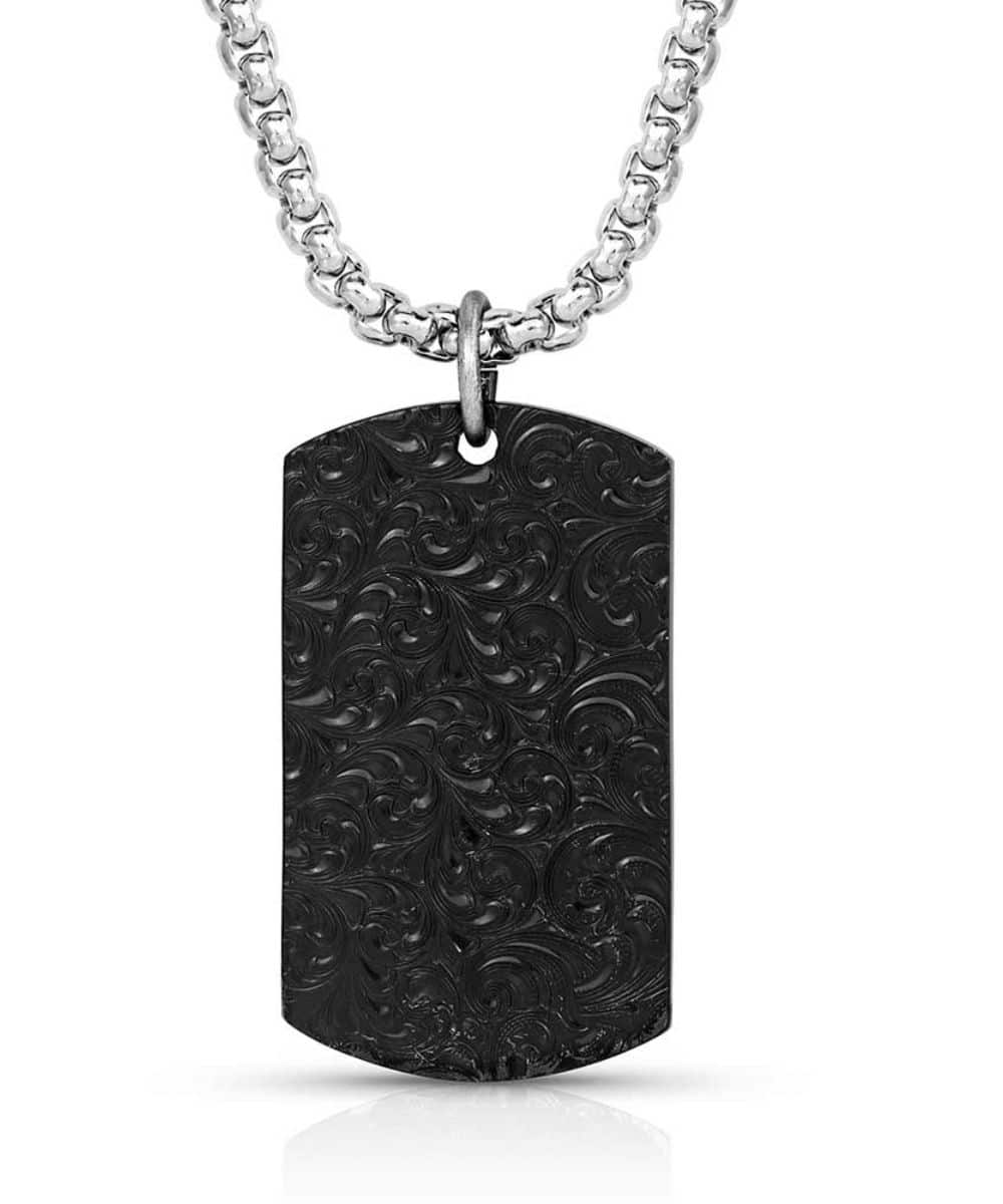 Montana Silversmiths Men's Don't Tread On Me Dog Tag Necklace - Image 2