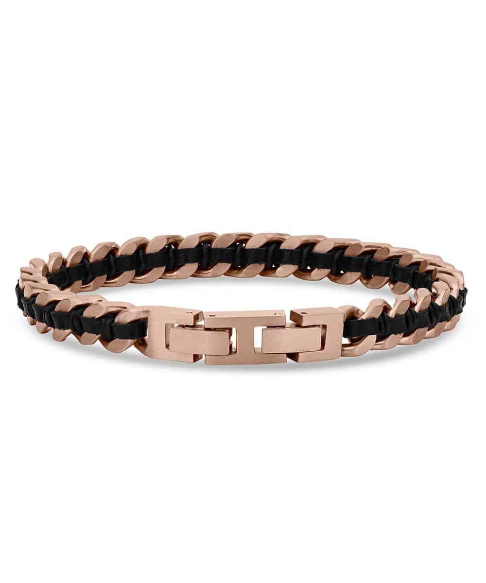 Montana Silversmiths Men's Wrapped In Leather Dark Bracelet - Image 2