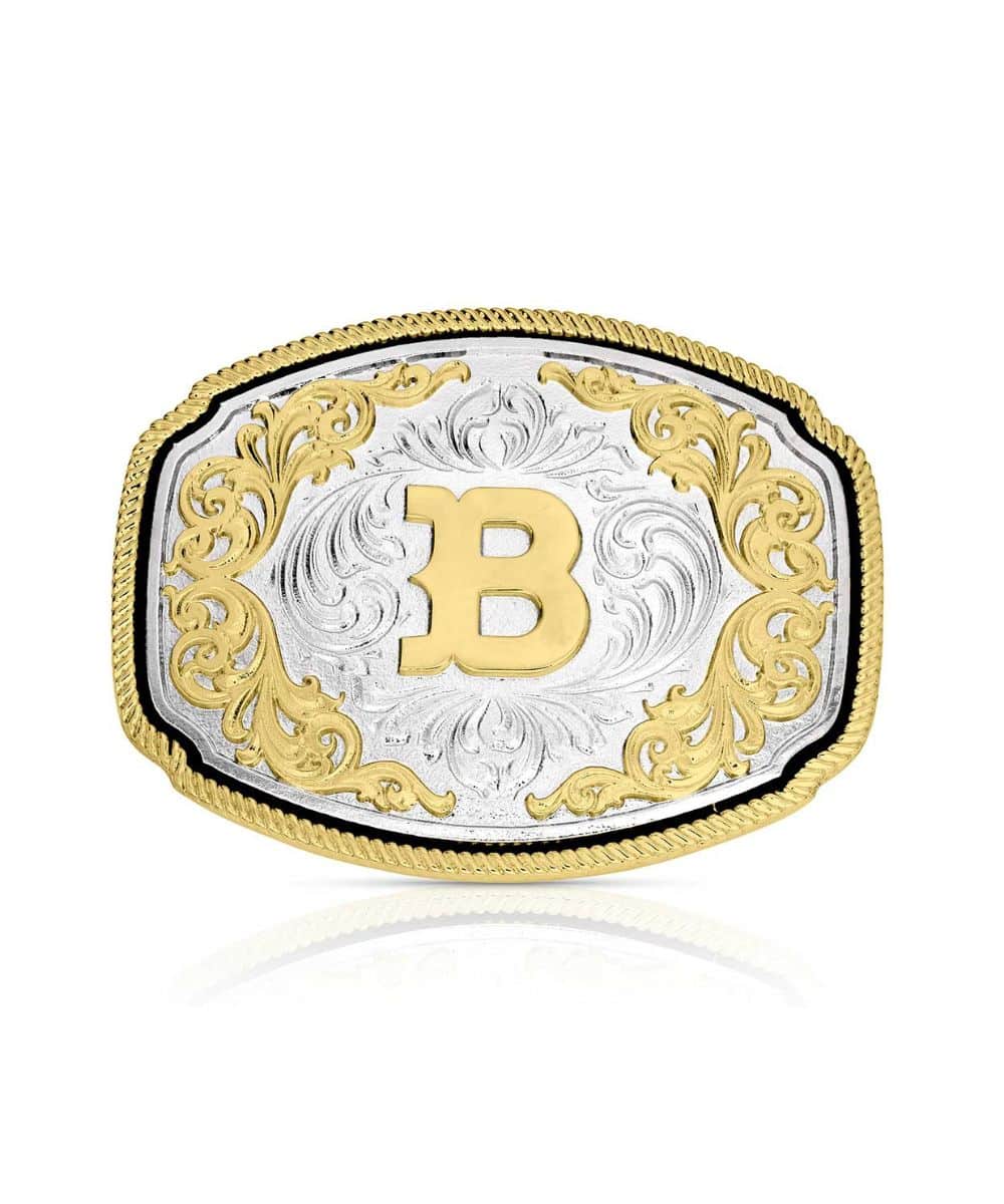 Montana Silversmiths Western Initial Buckle - Image 3