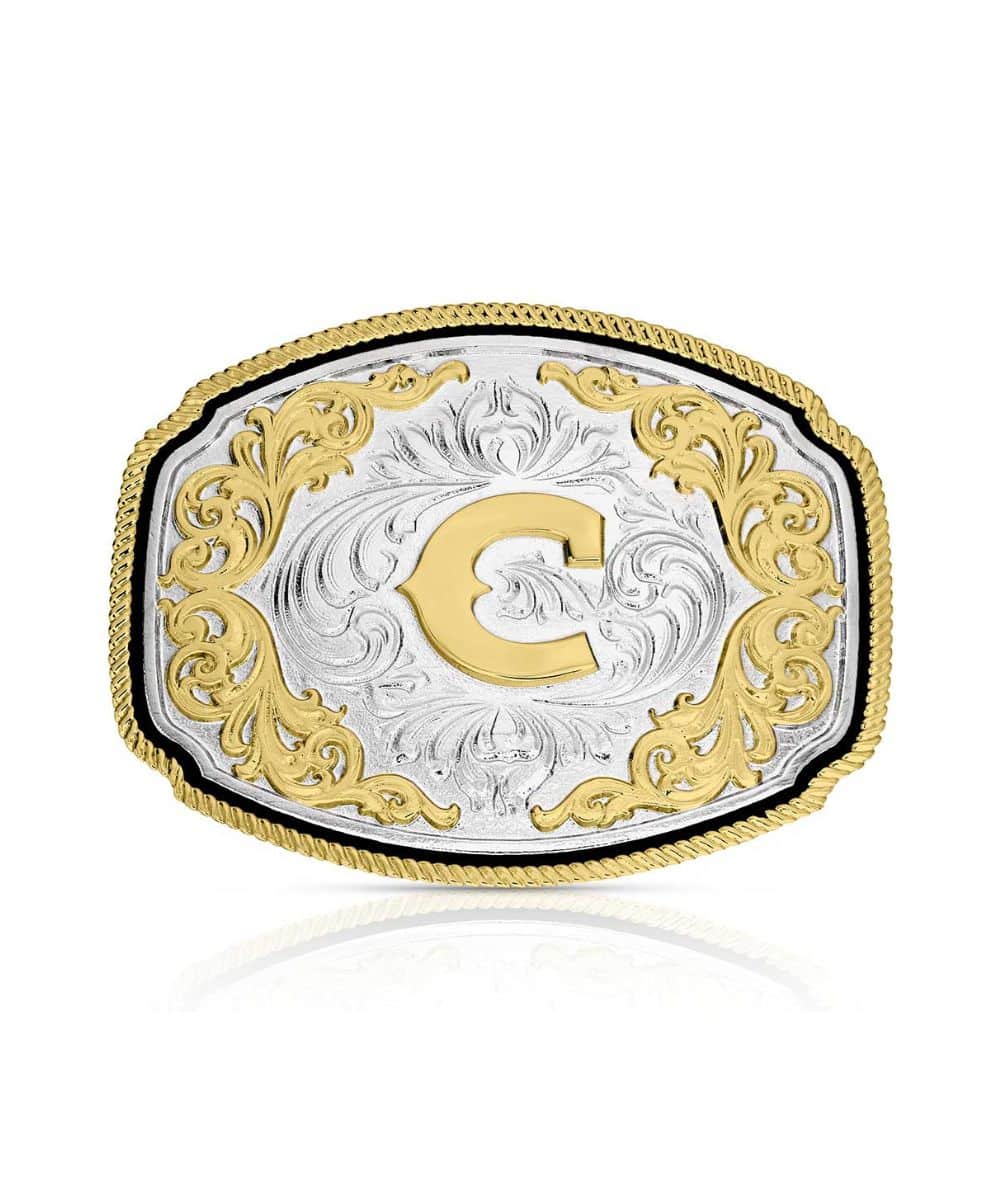 Montana Silversmiths Western Initial Buckle - Image 4