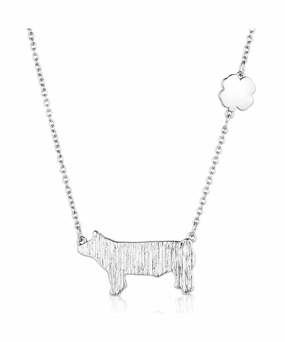 Montana Silversmiths Women's 4-H Pig Showman Necklace - Image 2