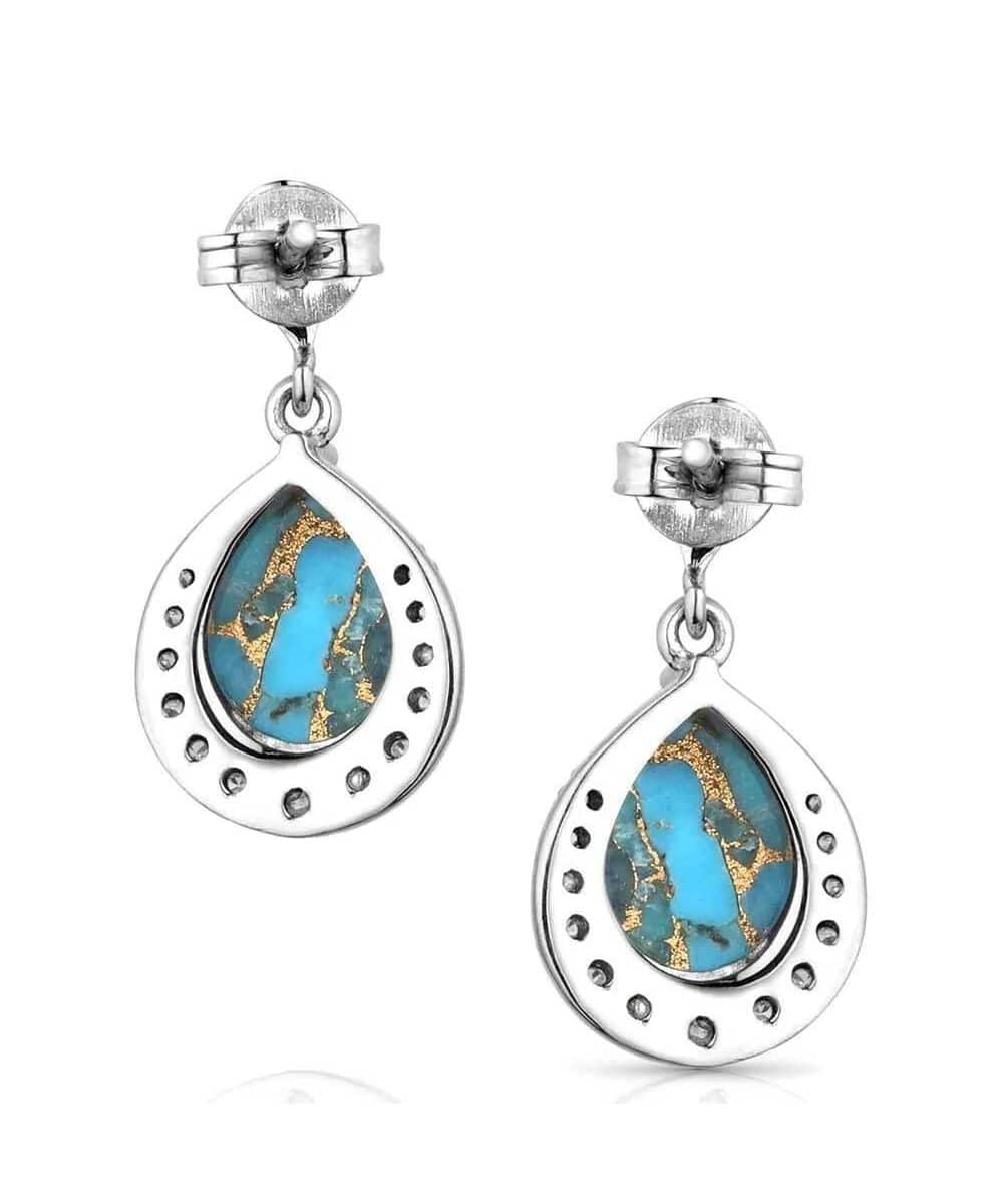 Montana Silversmiths Women's Blue Rivers Turquoise Earrings - Image 2