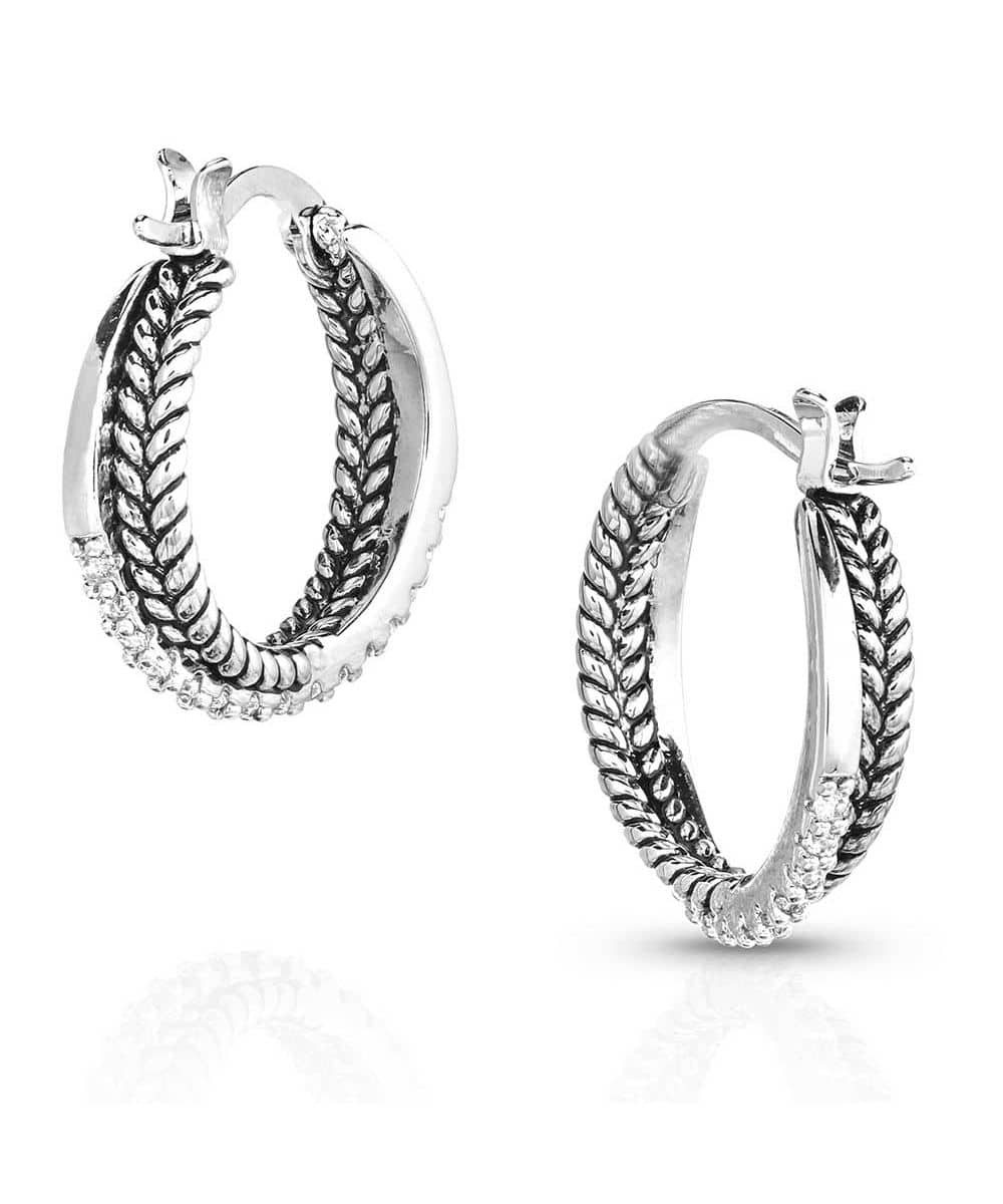 Montana Silversmiths Women's Crossover Hoop Earrings - Image 2