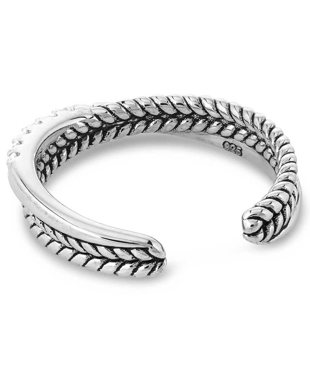 Montana Silversmiths Women's Crystal Crossover Open Ring - Image 2