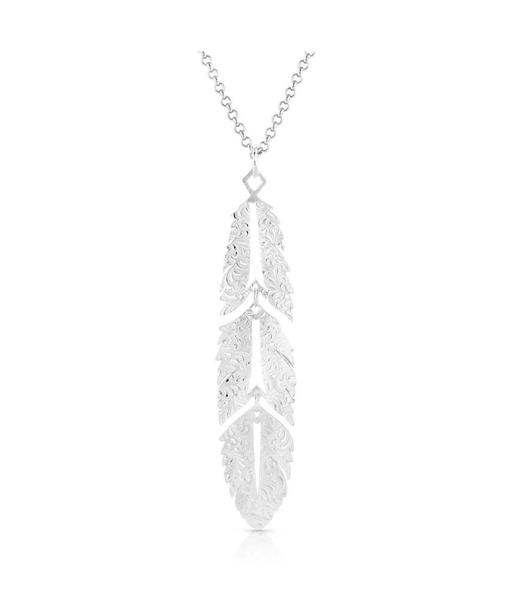 Montana Silversmiths Women's Freedom Feather Necklace - Image 2
