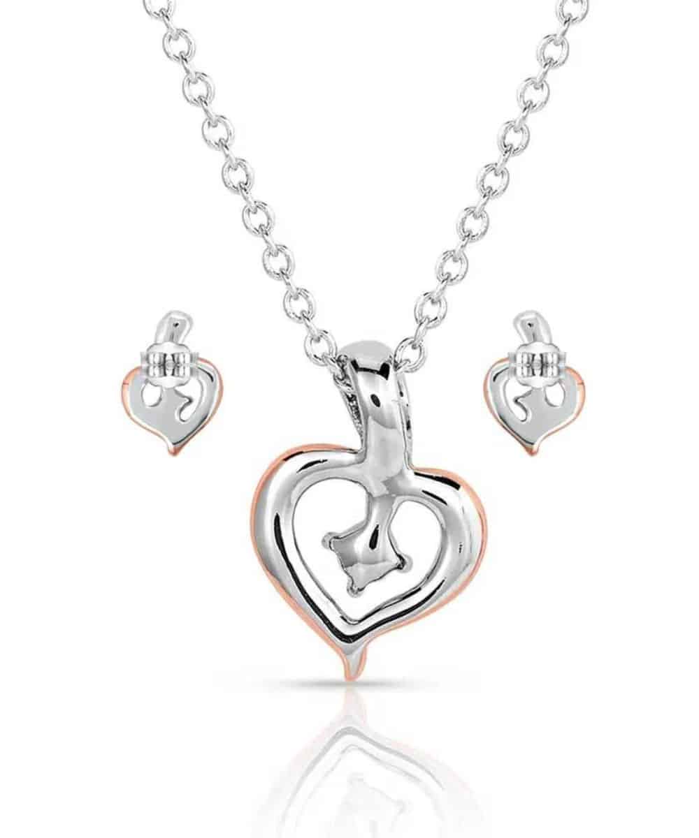 Montana Silversmiths Women's Heart On The Line Jewelry Set - Image 2