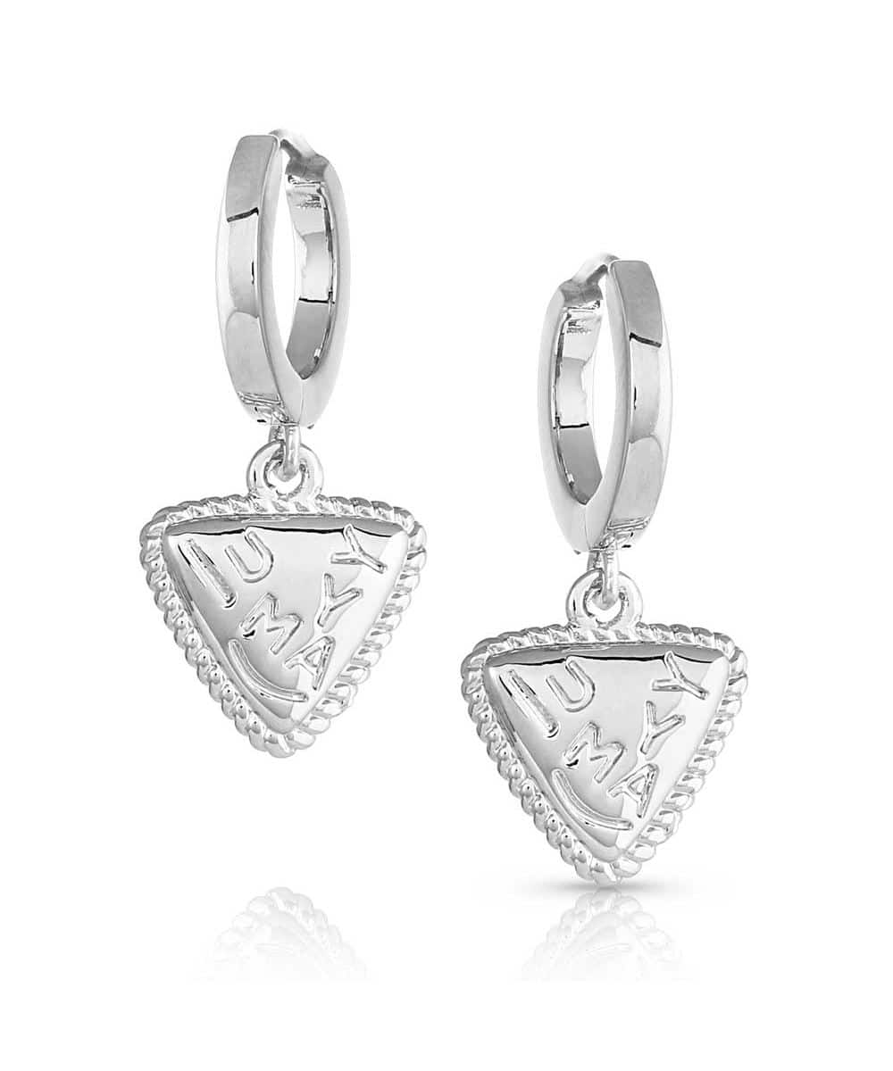 Montana Silversmiths Women's High Noon Cobblestone Earrings - Image 2
