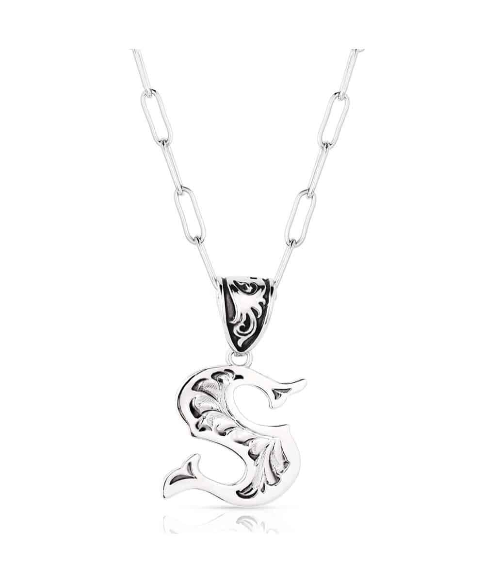 Montana Silversmiths Women's Western Initial Necklace - Image 11