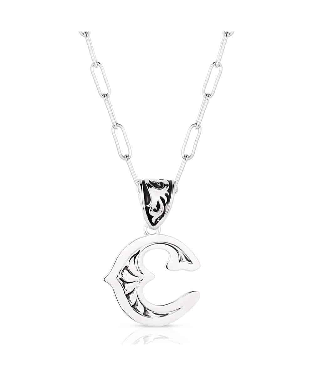 Montana Silversmiths Women's Western Initial Necklace - Image 3