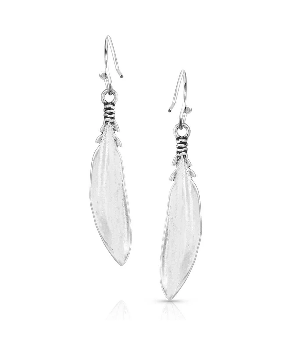 Montana Silversmiths Women's Solo Flight Feather Earrings - Image 2