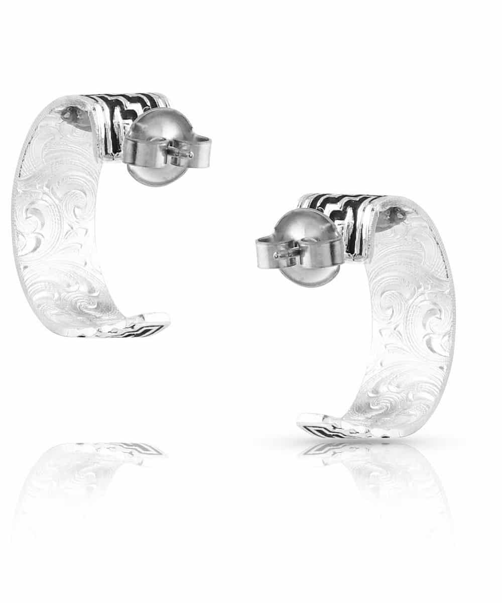 Montana Silversmiths Women's Southwestern Escape Hoop Earrings - Image 2