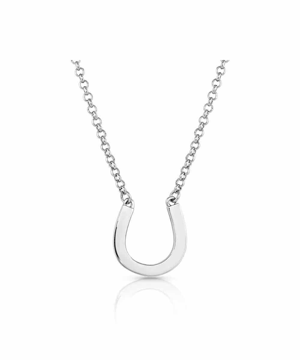 Montana Silversmiths Women's Water's Luck Horseshoe Opal Necklace - Image 2