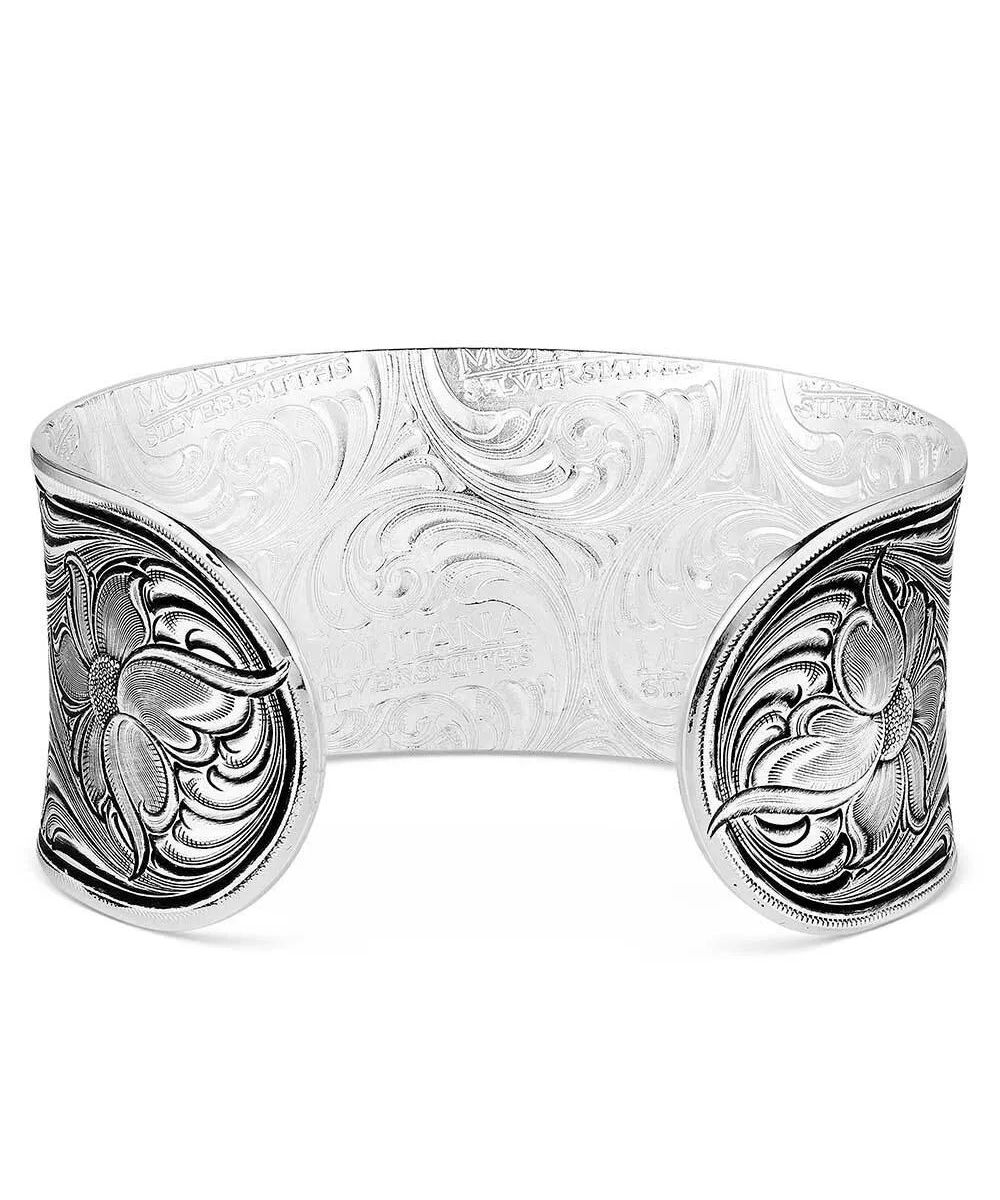 Montana Silversmiths Women's Wildflower Impressions Cuff Bracelet - Image 2