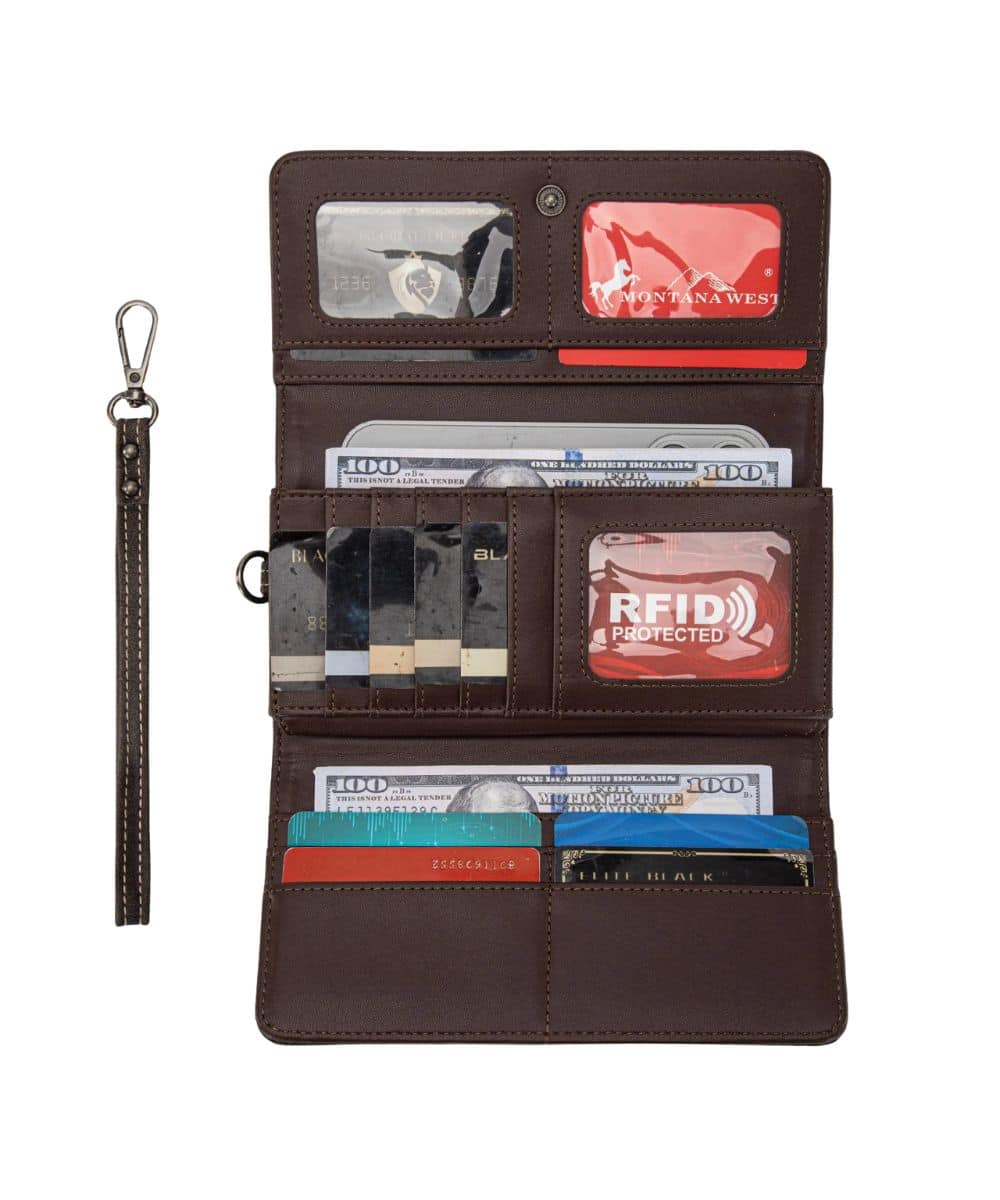 Montana West Women's Embossed Wallet - Image 3