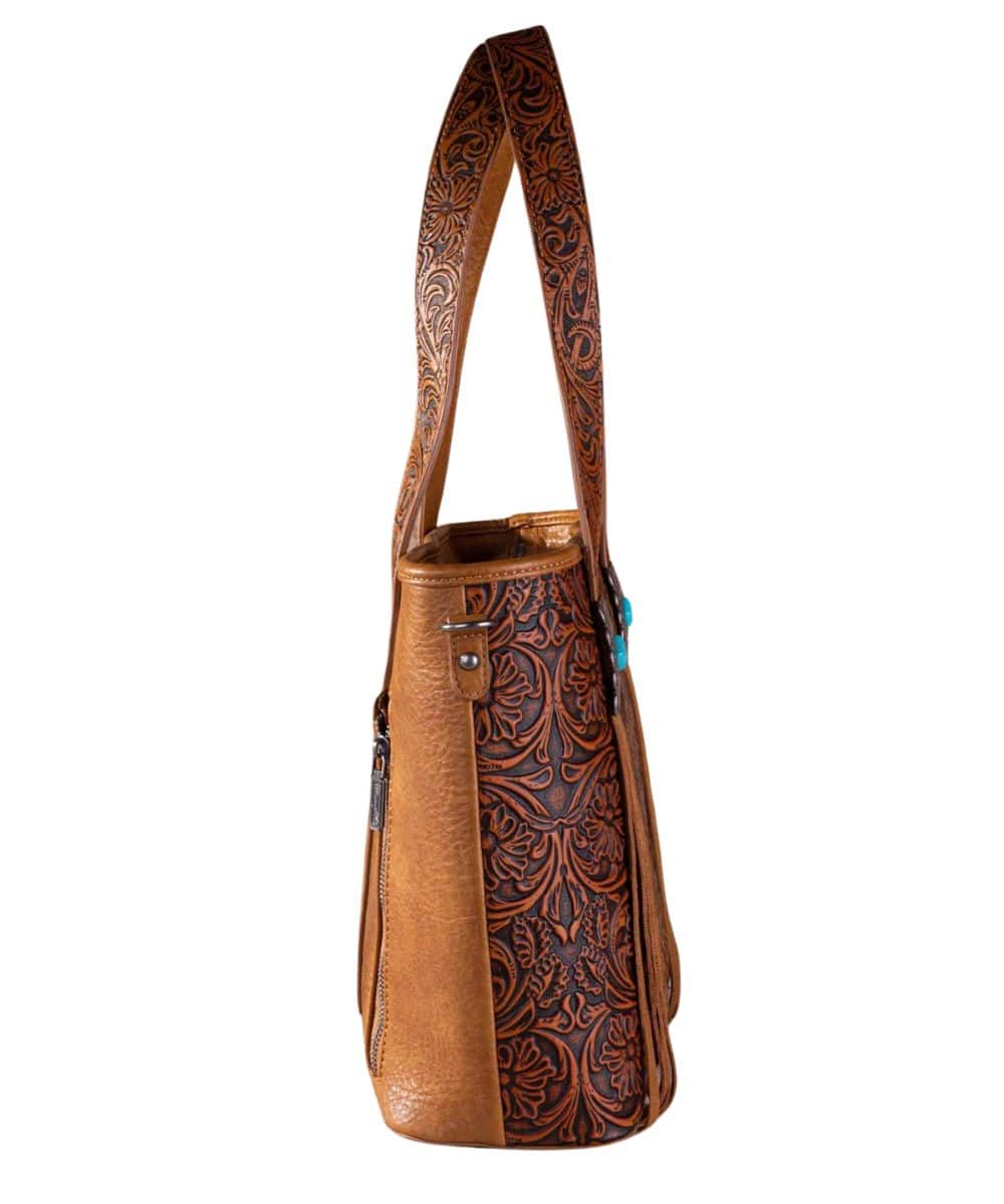 Montana West Women's Wrangler Cowhide Tote Purse - Image 3