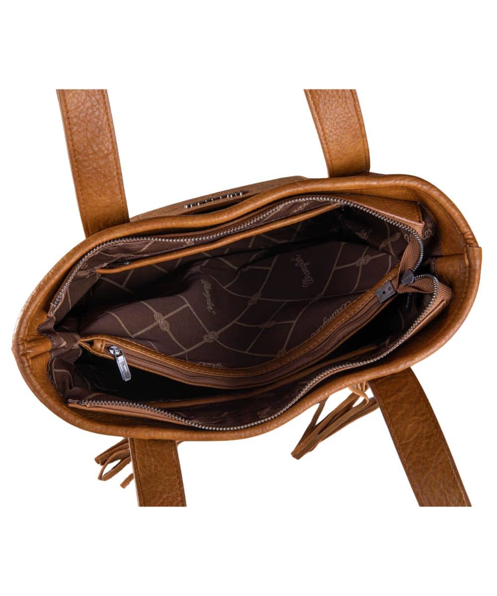 Montana West Women's Wrangler Cowhide Tote Purse - Image 4