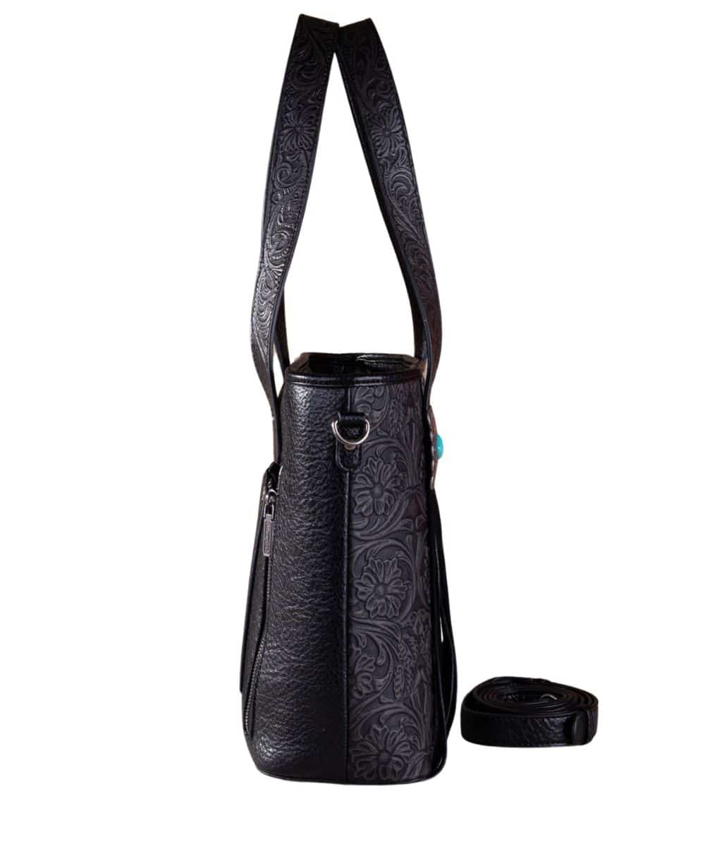 Montana West Women's Wrangler Cowhide Tote Purse - Image 3