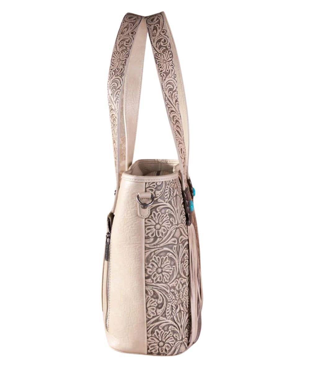 Montana West Women's Wrangler Cowhide Tote Purse - Image 3