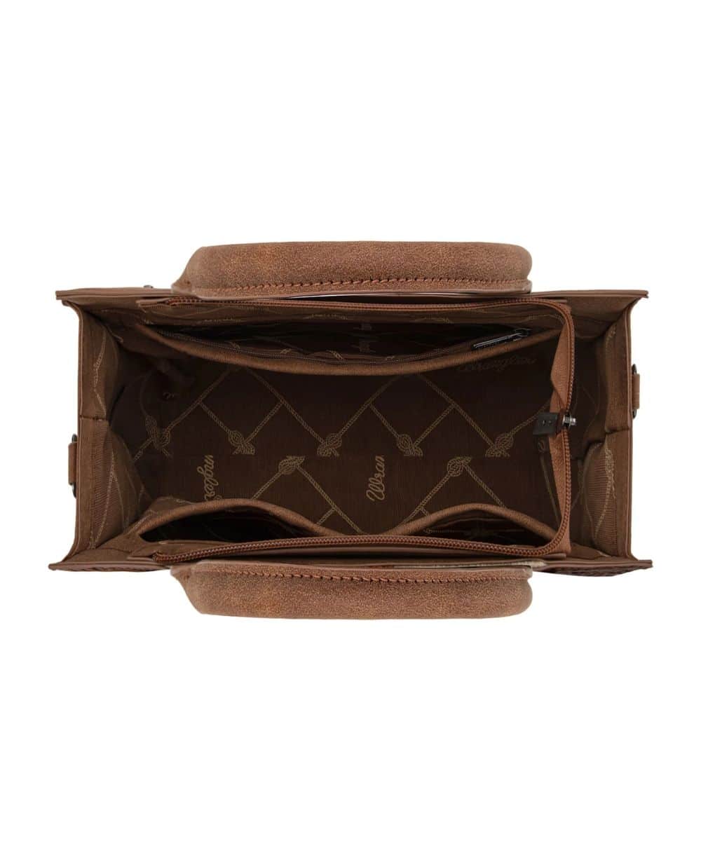 Montana West Women's Wrangler Tooled Aztec Tote Purse - Image 3