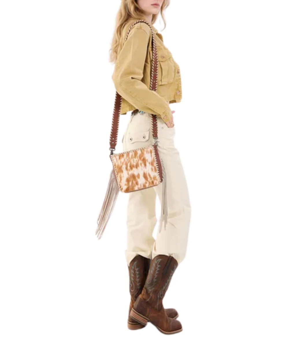 Montana West Women's Trinity Ranch Cowhide Crossbody Bag - Image 4