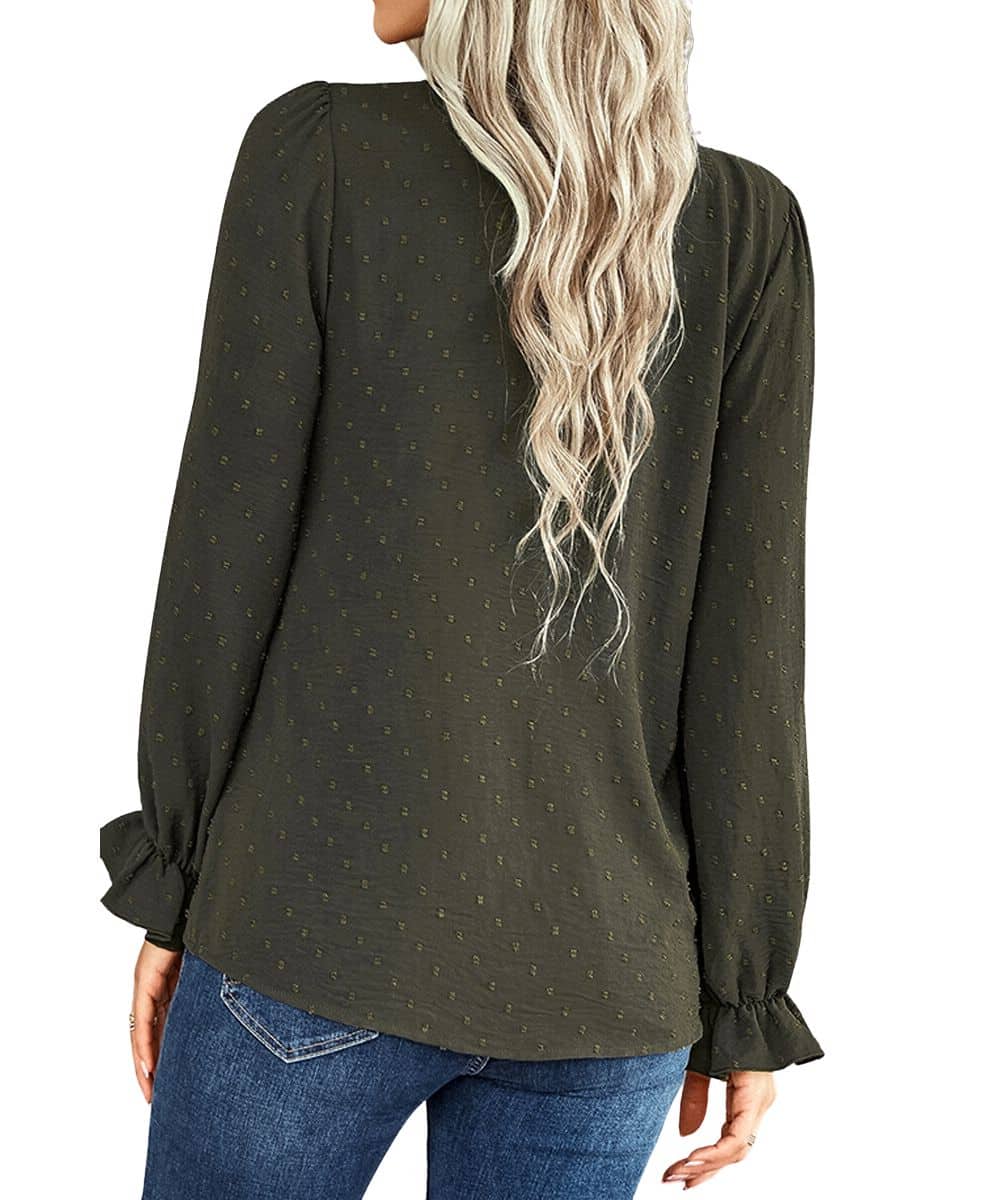 Mountain Valley Women's Dots Ruffle Top - Image 2