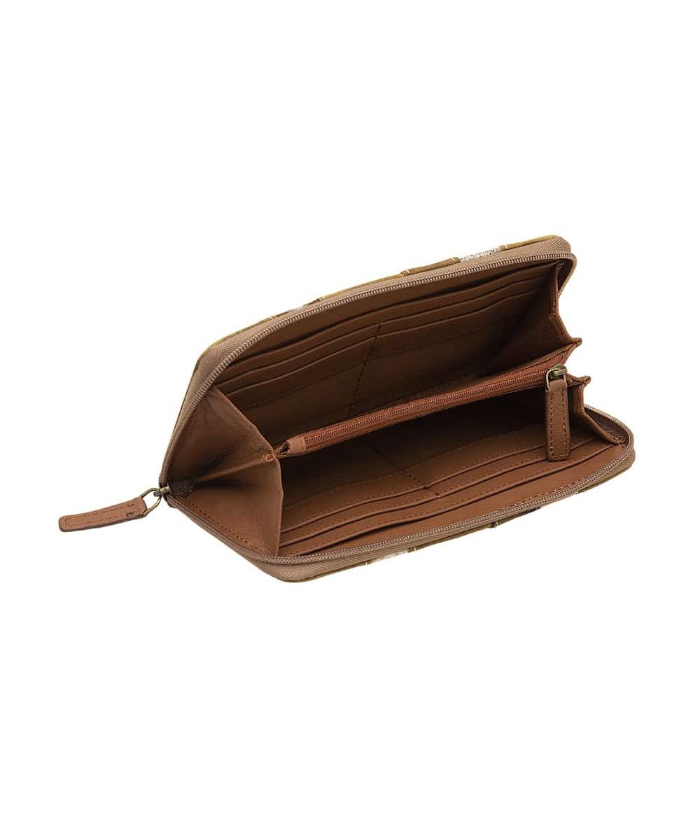 Myra Bags Women's Brown Bloom Wallet - Image 3