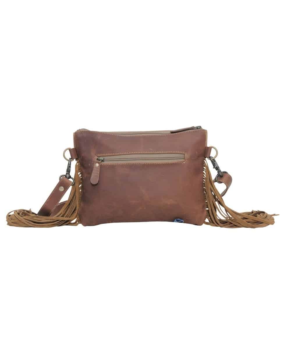 Myra Bags Women's Mocha Dash Hand-Tooled Bag - Image 2