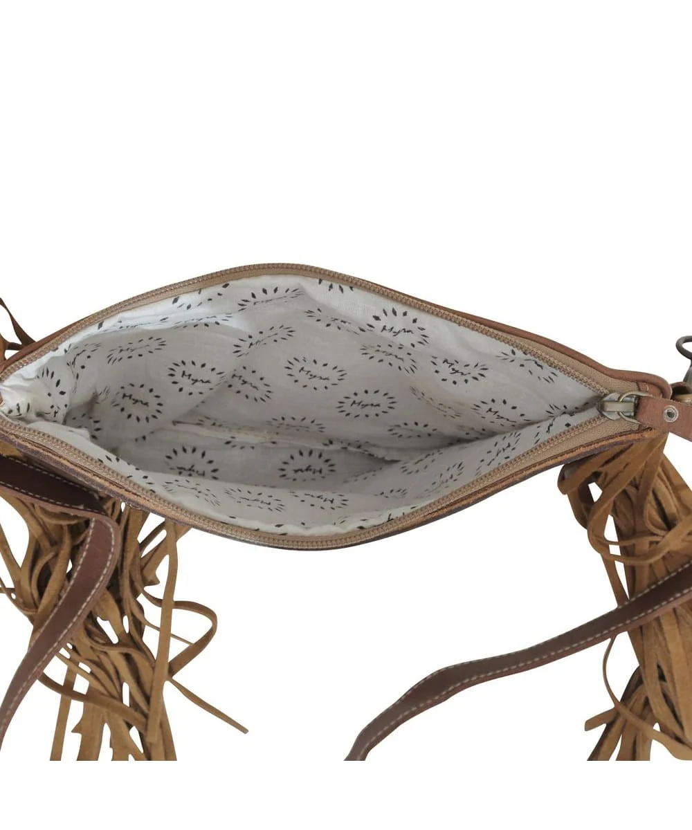 Myra Bags Women's Mocha Dash Hand-Tooled Bag - Image 3