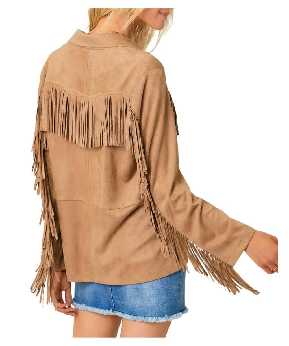 Mystree Women's Fringed Suede Blazer - Image 2