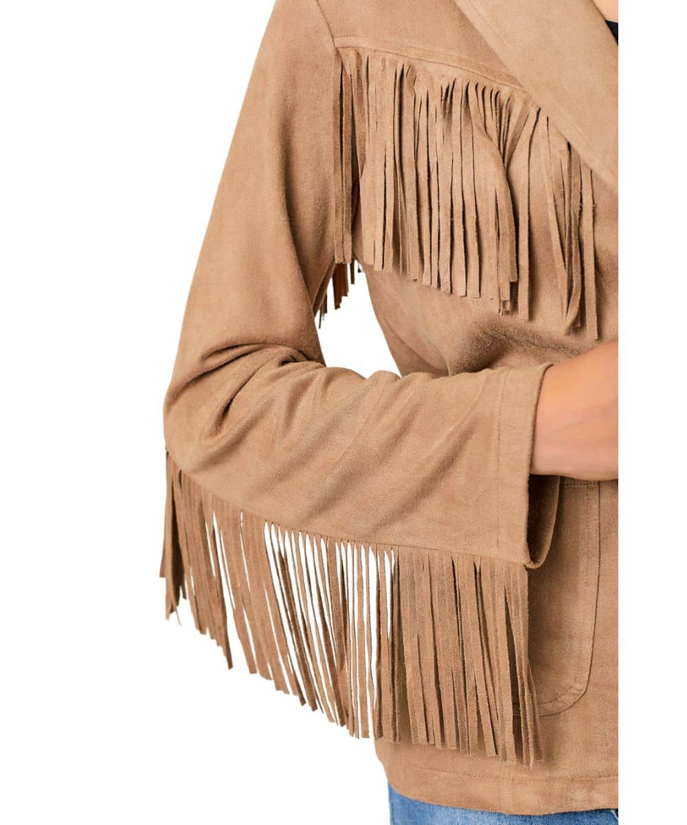 Mystree Women's Fringed Suede Blazer - Image 3