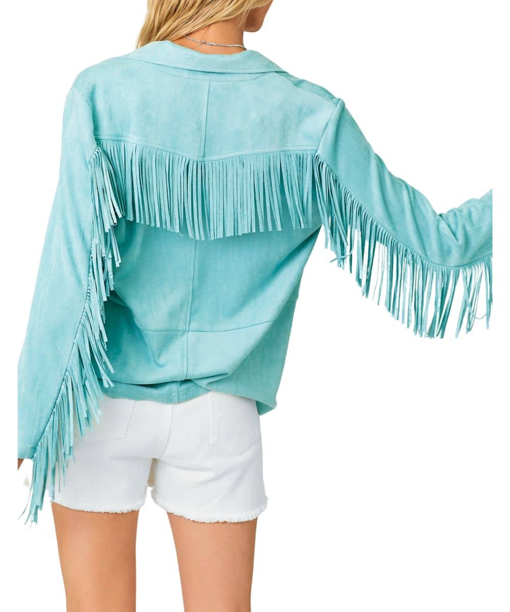 Mystree Women's Fringed Suede Blazer - Image 5