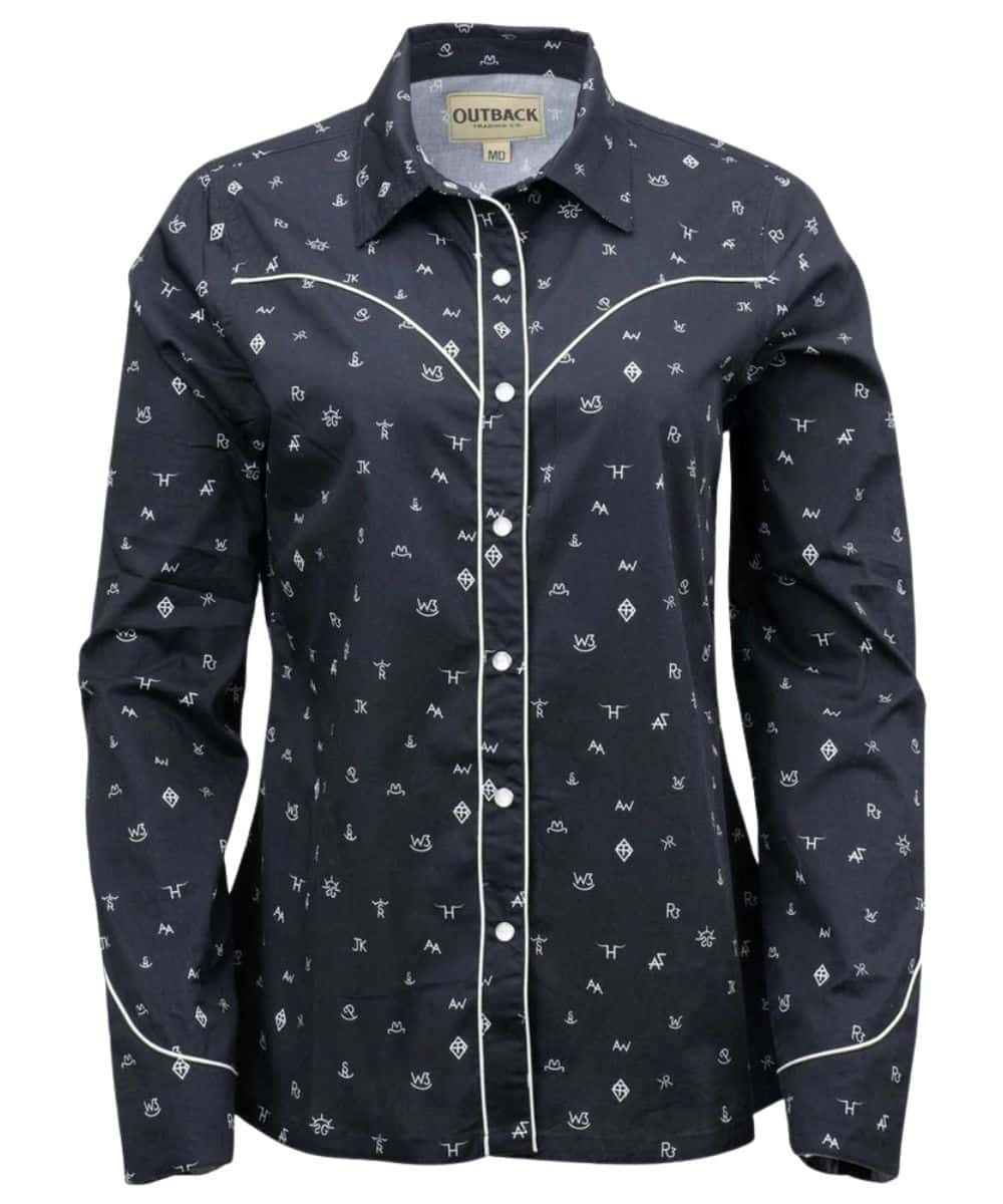 Outback Trading Co. Women's Cattle Brand Snap Shirt - Image 3