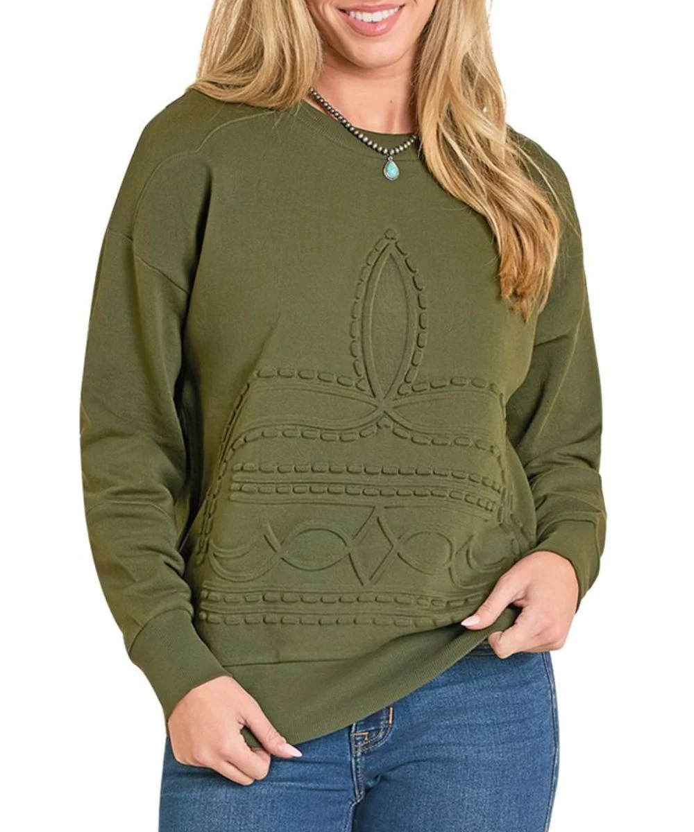 Panhandle Slim Women's Boot Stitch Sweater - Image 3