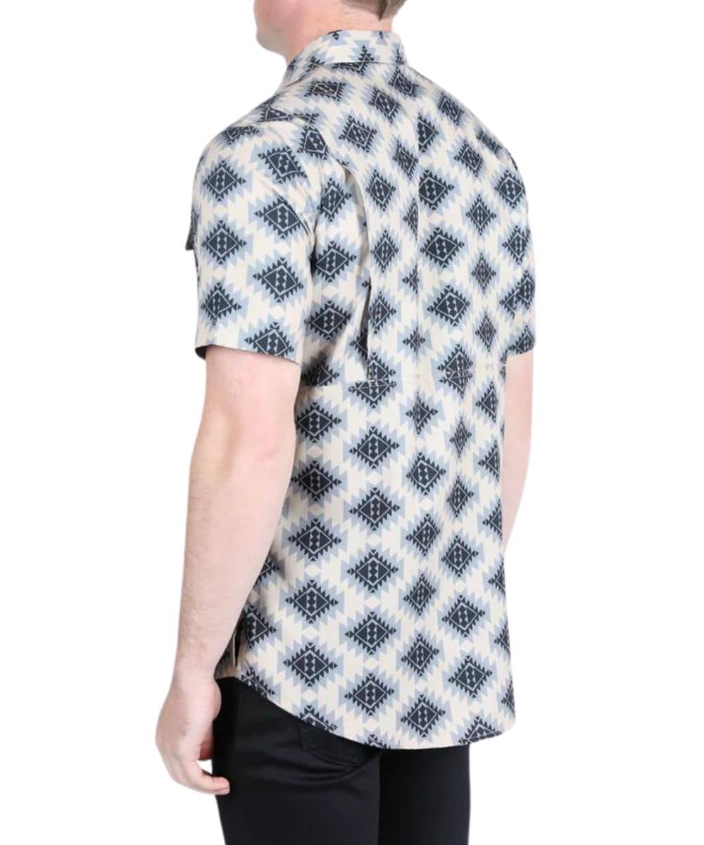 Platini Men's Blue Performance Button Down Shirt - Image 2