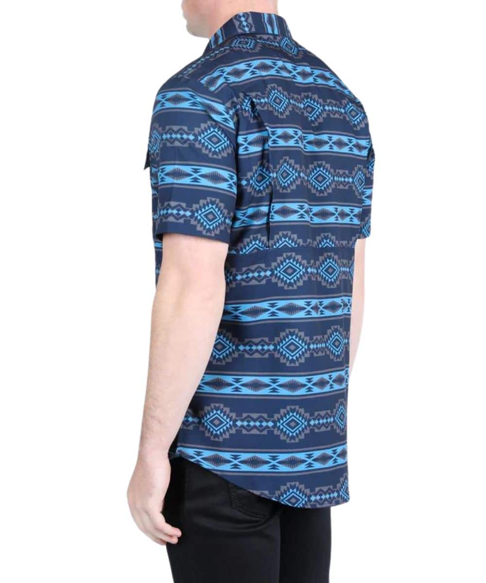 Platini Men's Navy Performance Button Down Shirt - Image 2