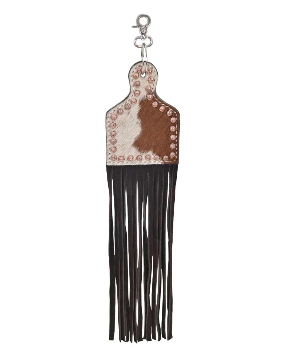 Rafter T Ranch Hair On Saddle Charm