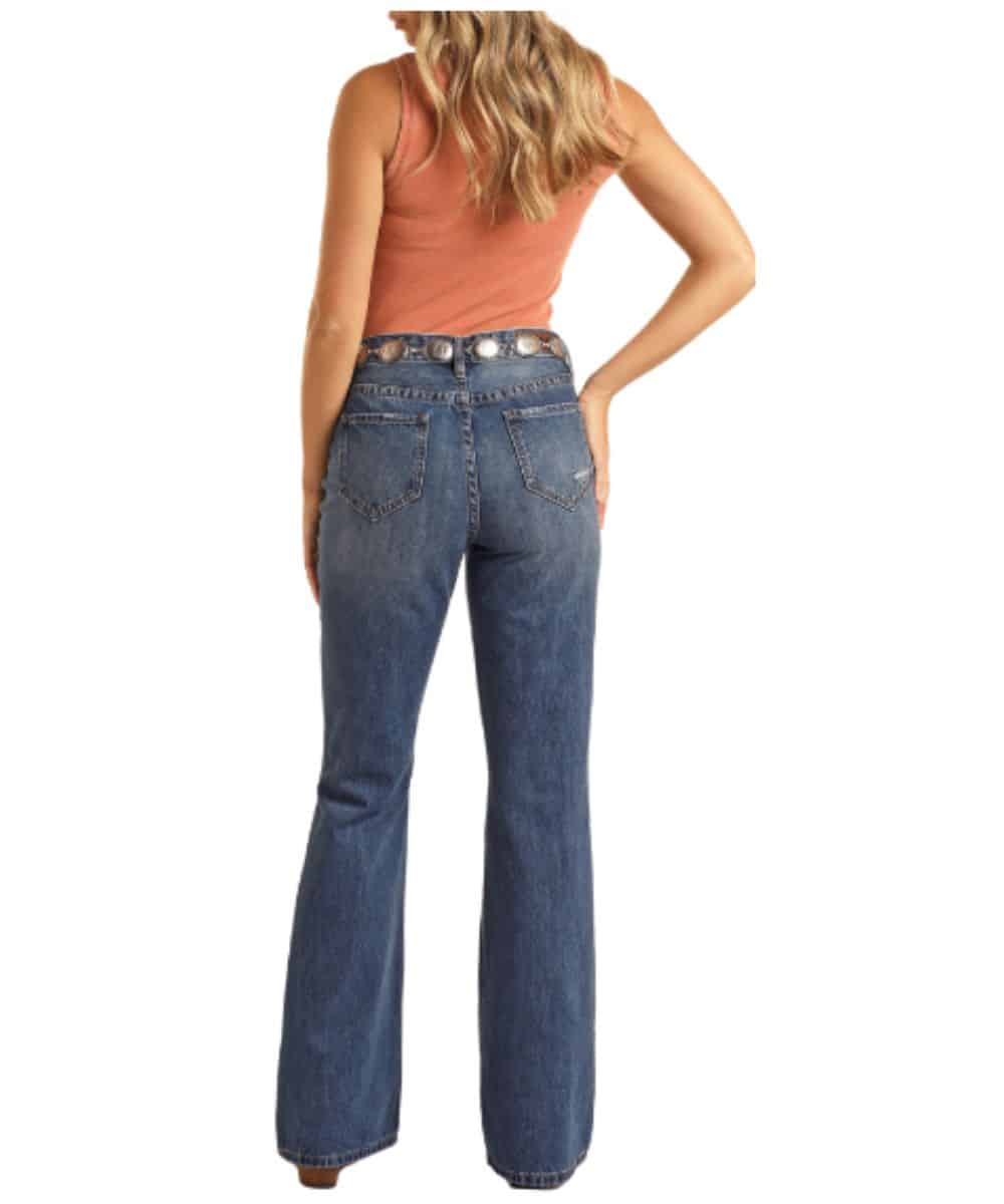 Rock & Cowgirl Women's Distressed Flare Jean - Image 2